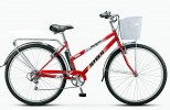 Велосипед 28' городской, рама женская STELS NAVIGATOR-350 LADY красный, 7ск., 20' + корзина Z010
